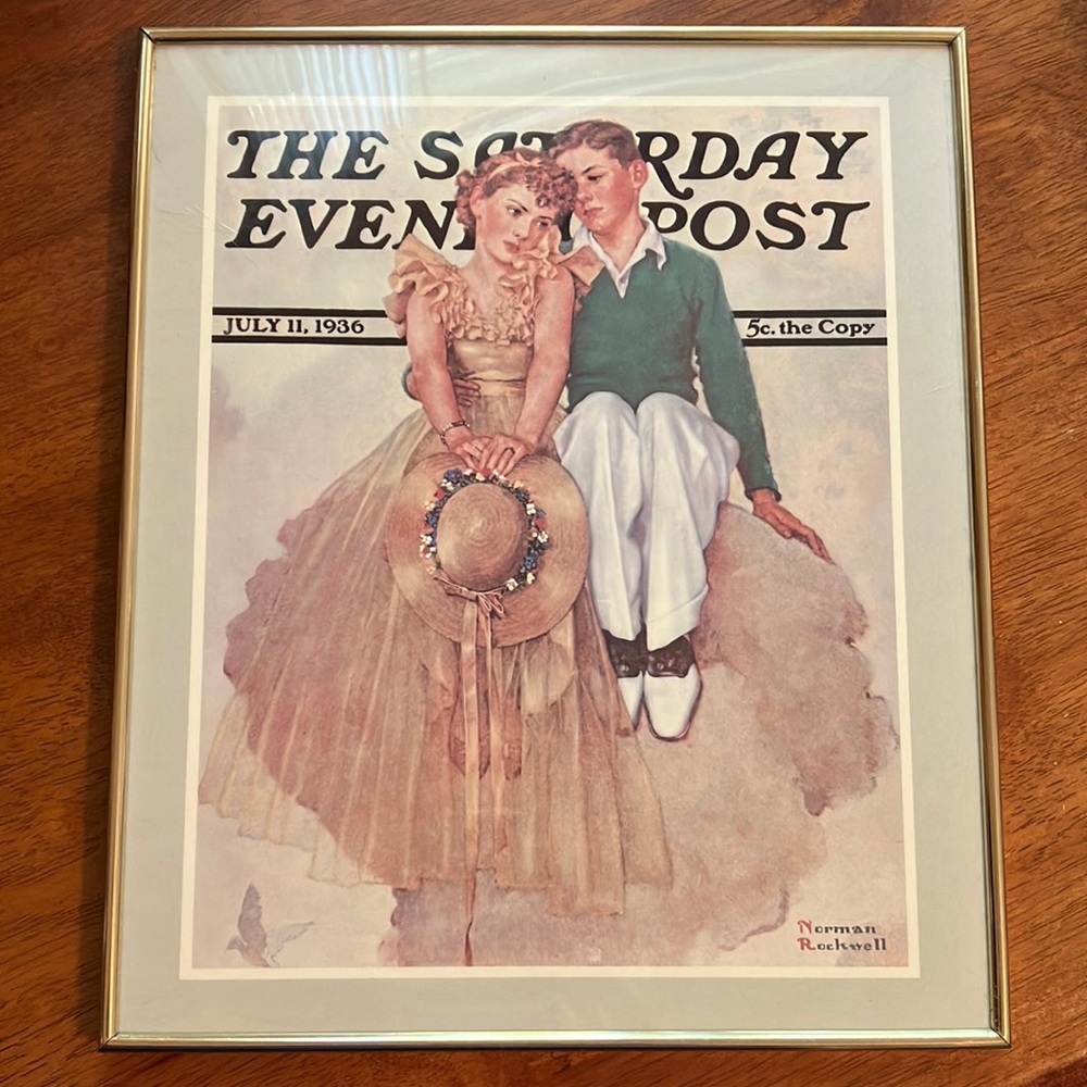 Nice set of two framed Norman Rockwell prints, excellent condition! Size 10X12.